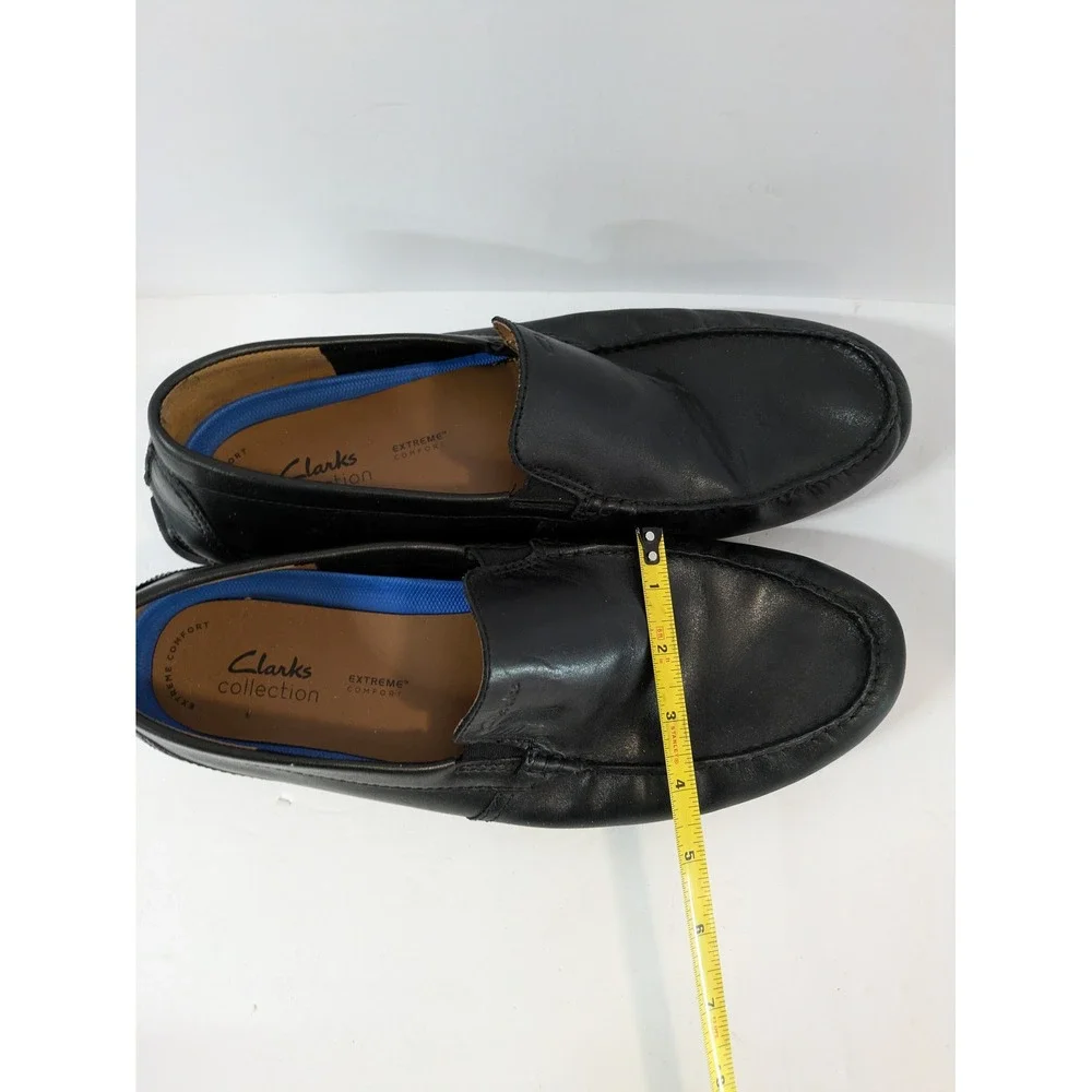 Clarks Mens Extreme Comfort Black Leather Driver Loafers Size‎ 13 M 261607112